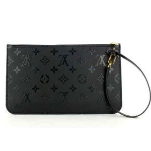 Authentic Louis Vuitton x Urs Fischer Pochette black wristlet LV